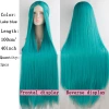 Universal cos wig, high-temperature silk long straight hair middle parting type 100cm style wig head cover, universal wig Item Picture
